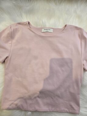 Babaton Pale Pink Short Sleeve Top